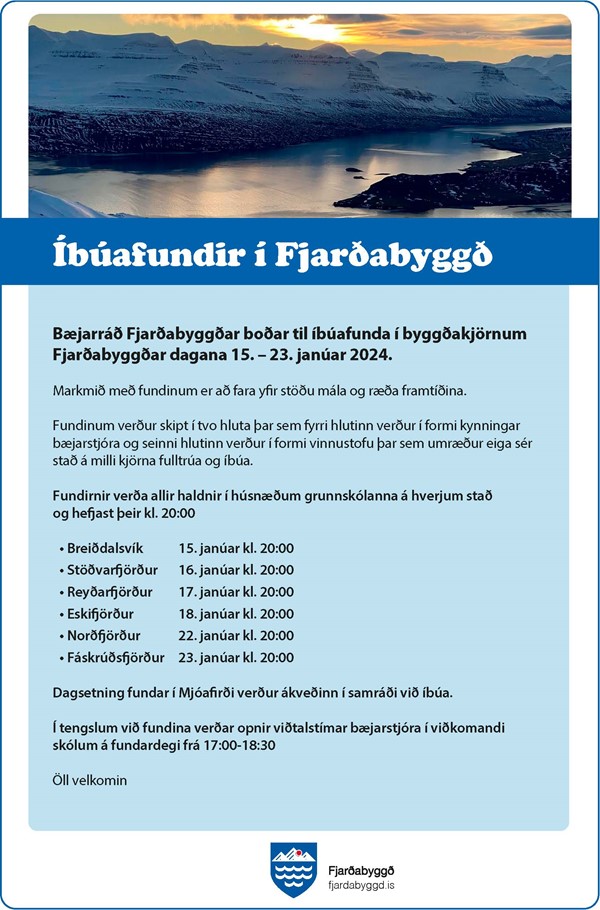 Íbúafundir í Fjarðabyggð 