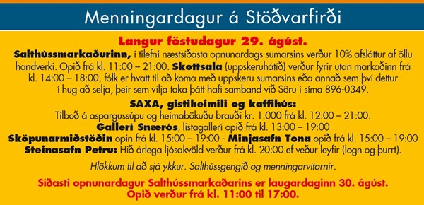 Langur föstudagur á Stöðvarfirði