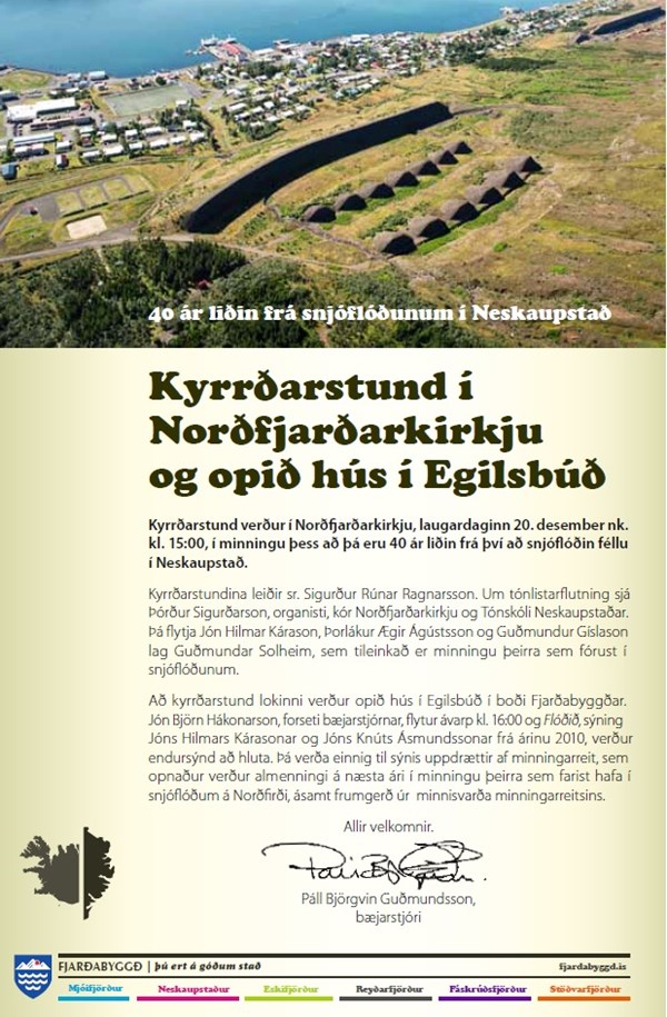 40 ár liðin frá snjóflóðunum í Neskaupstað