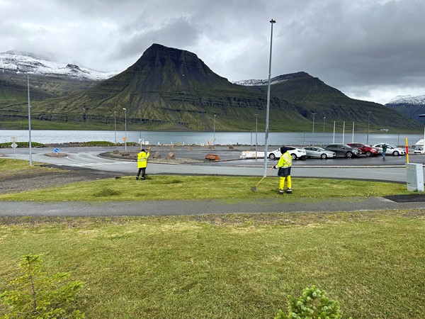 Bæjarstjóri heimsækir nemendur í vinnuskólanum í Fjarðabyggð