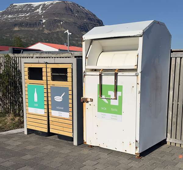 Grenndarstöðvar fyrir gler, málma og textíl