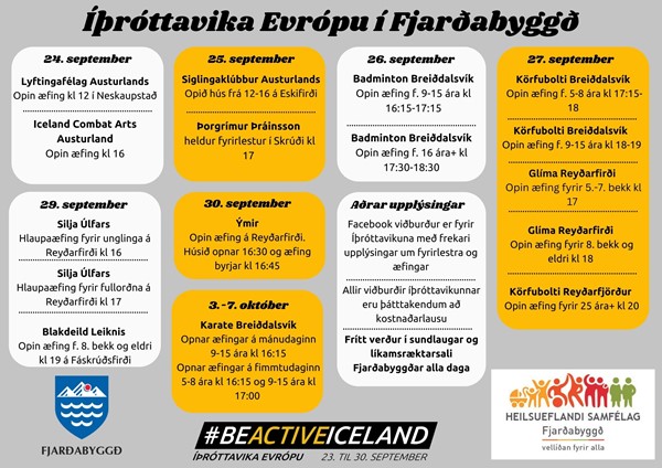 Íþróttavika Evrópu í Fjarðabyggð