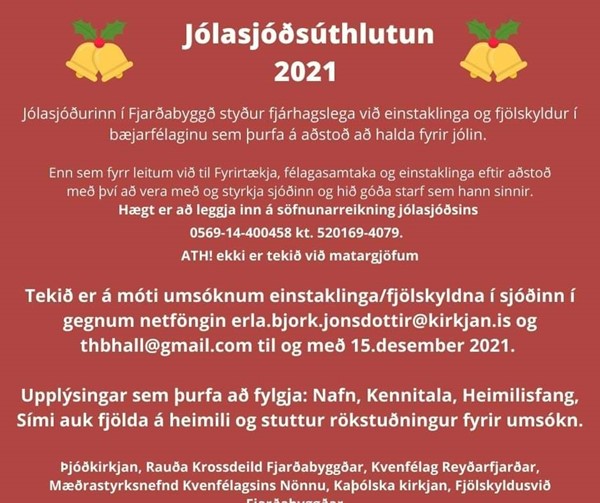 Jólasjóðurinn í Fjarðabyggð Jólasjóðurinn í Fjarðabyggð