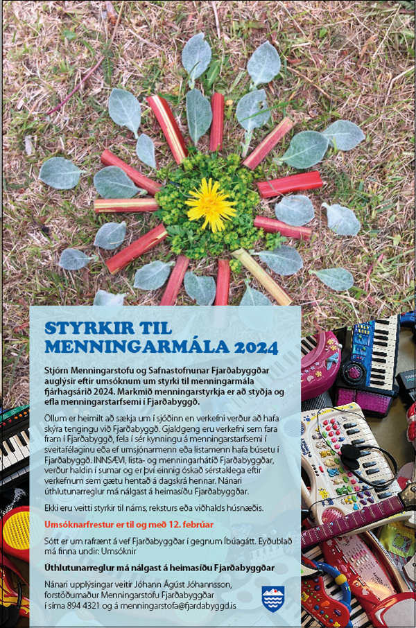 Styrkir til menningarmál 2024 Styrkir til menningarmál 2024