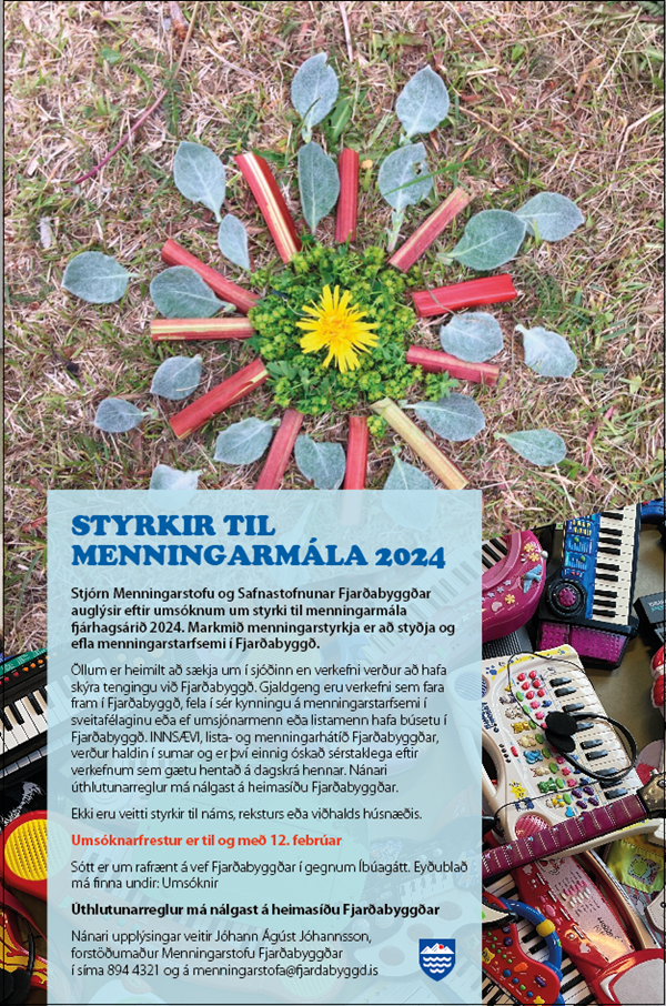 Styrkir til menningarmál 2024