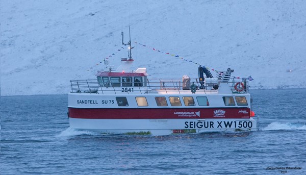 Nýtt Sandfell kemur til heimahafnar