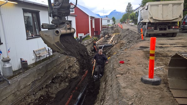 Framkvæmdir við Skólaveg á Fáskrúðsfirði