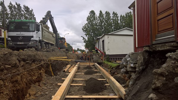 Framkvæmdir við Skólaveg á Fáskrúðsfirði