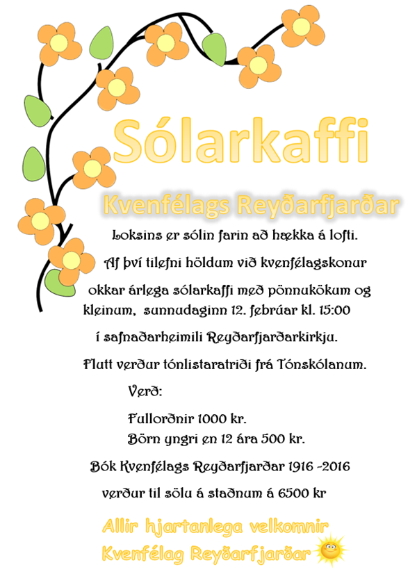 Sólarkaffi Kvenfélags Reyðarfjarðar