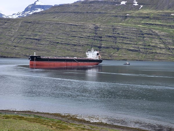 Stærsta súrálsskip sem komið hefur til landsins