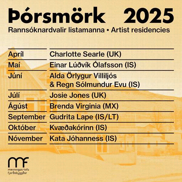  Listamenn í rannsóknardvöl í Þórsmörk 2025